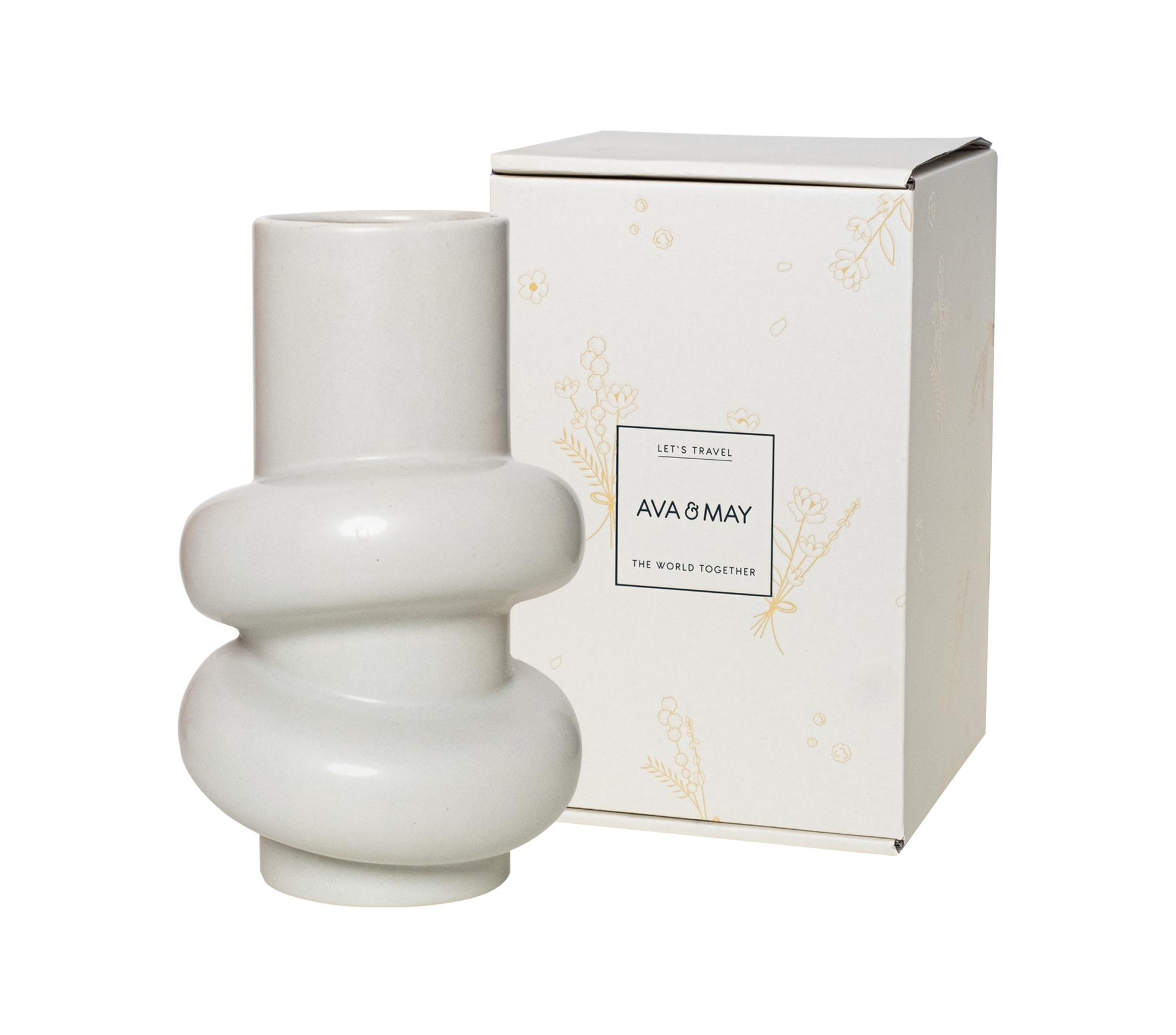 Keramikvase im asymetrischen Design, von AVA & MAY