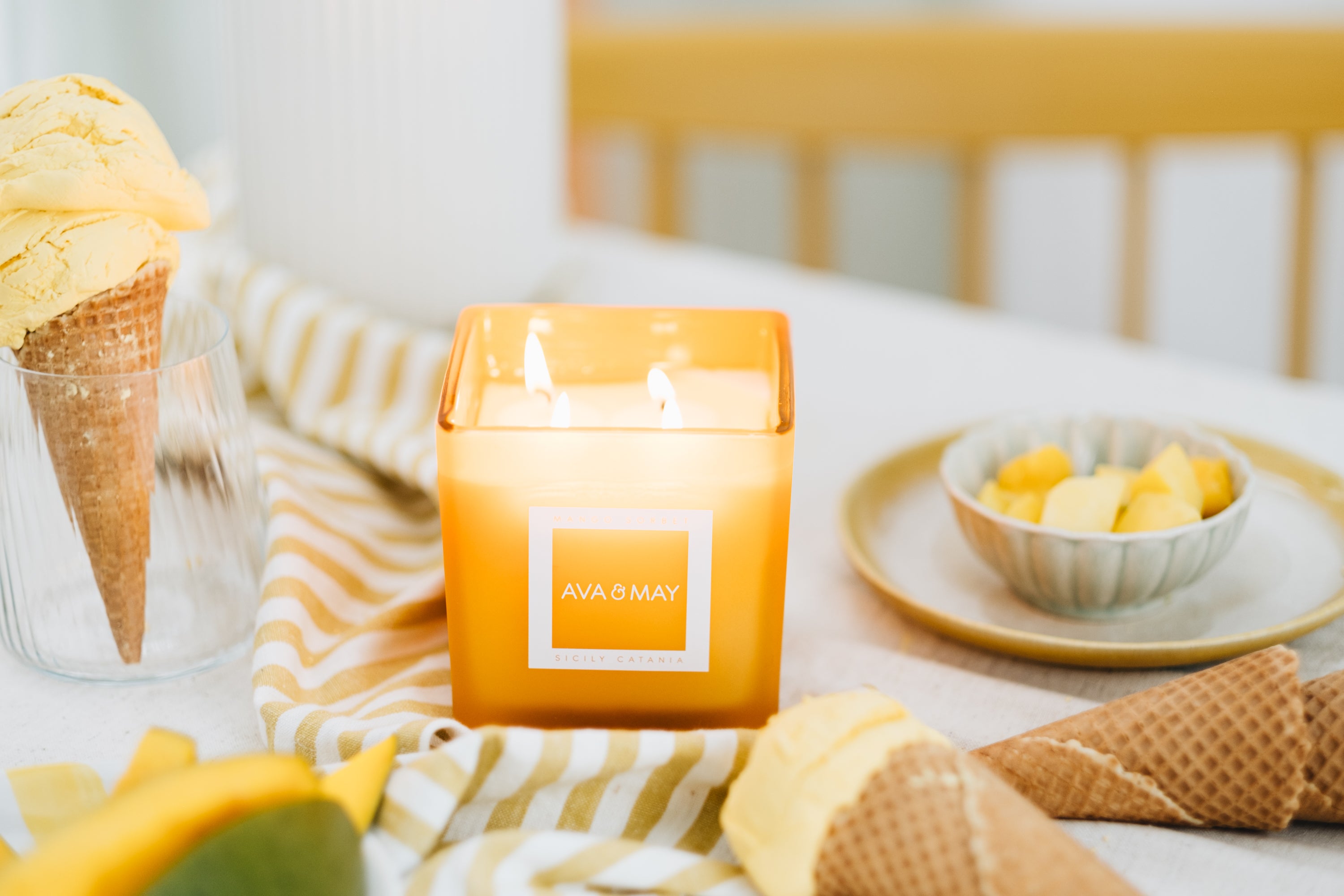 Mango Sorbet Große Duftkerze