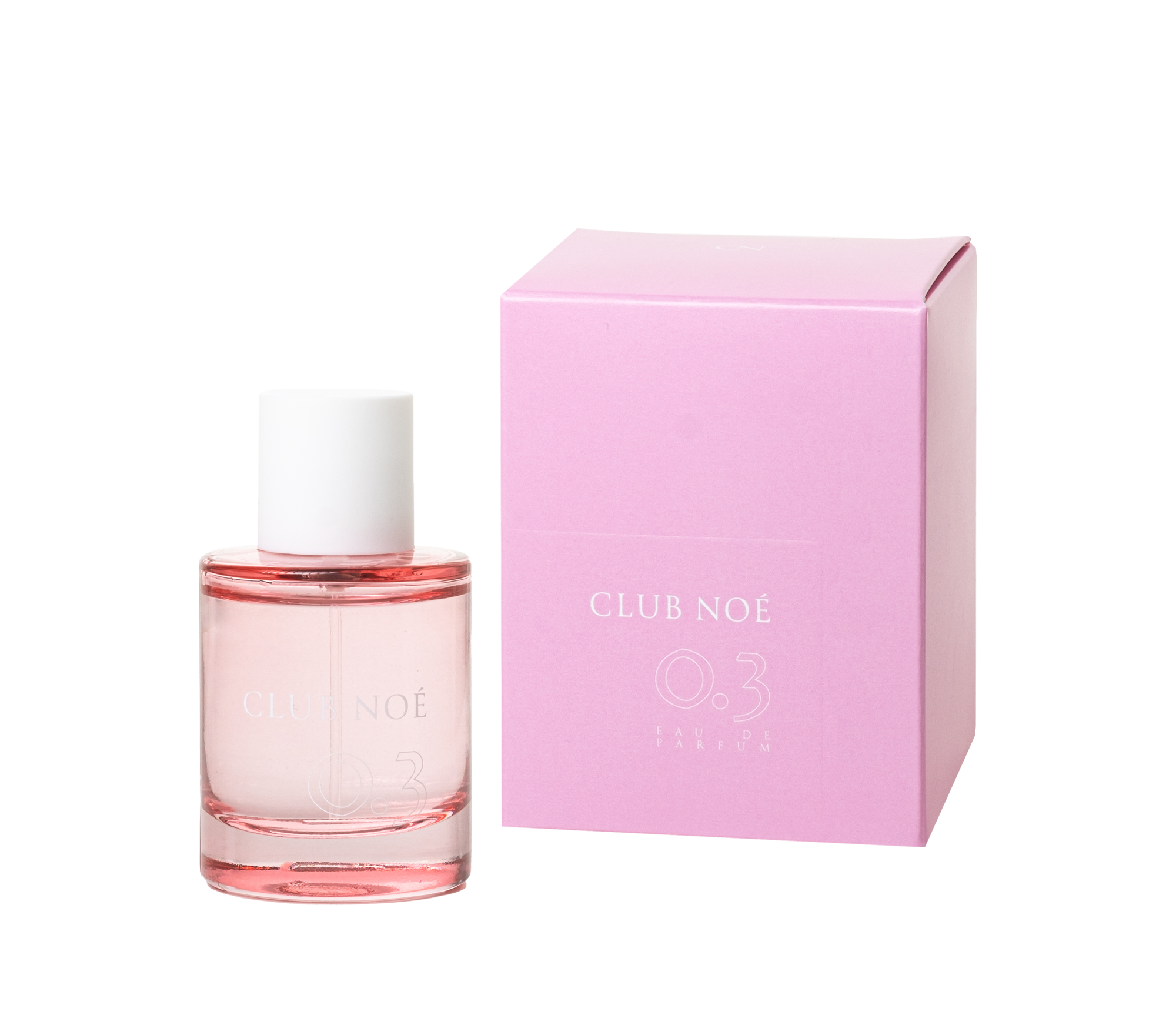 0.3 Eau de Parfum mit einem Hauch von Vanilie-duft in einer rosa Flasche, von Club Noe