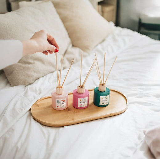 Bambus Dekotablett uas natürlichem Bambus, von AVA & MAY