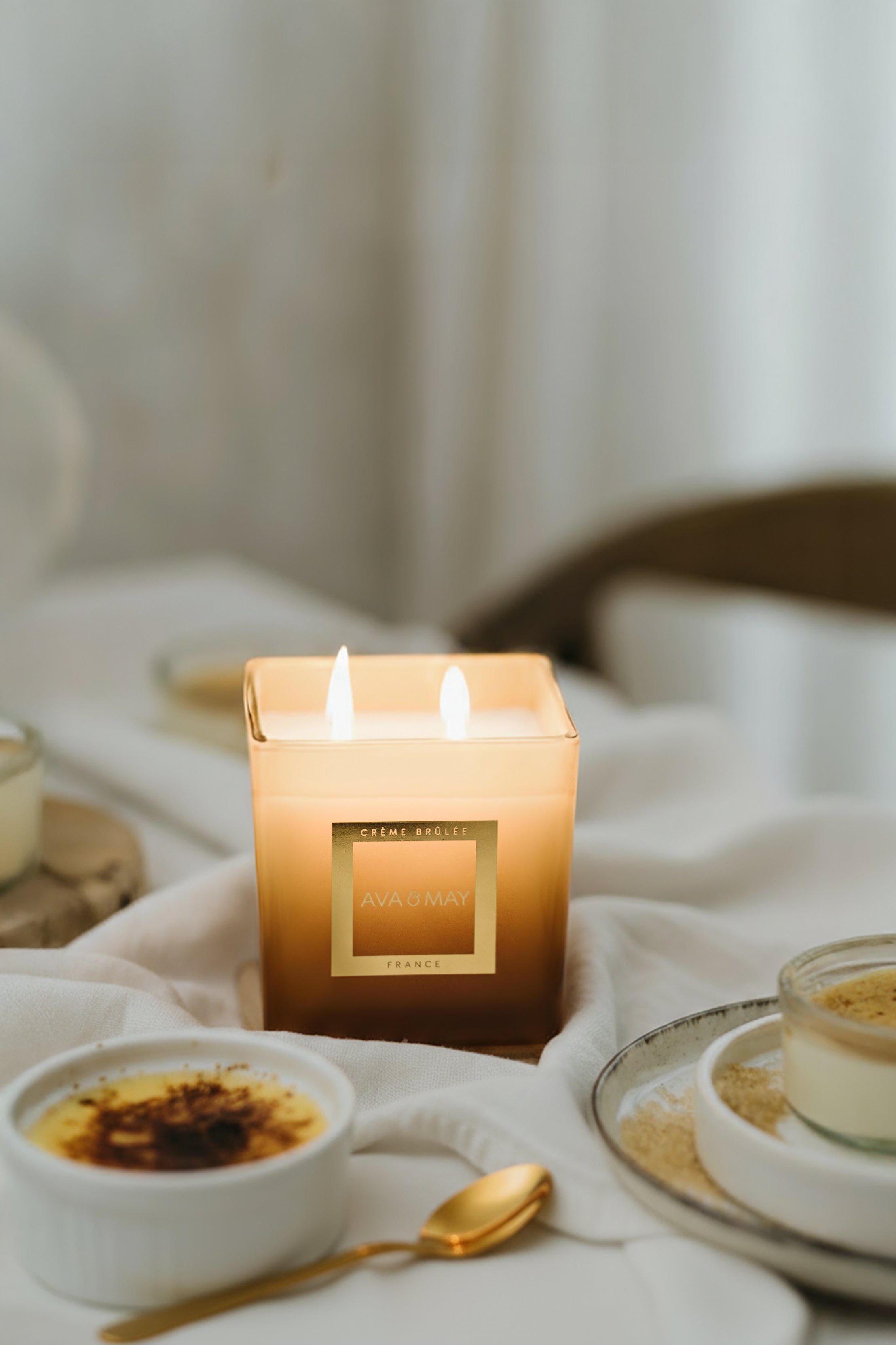 Crème Brûlée Große Duftkerze