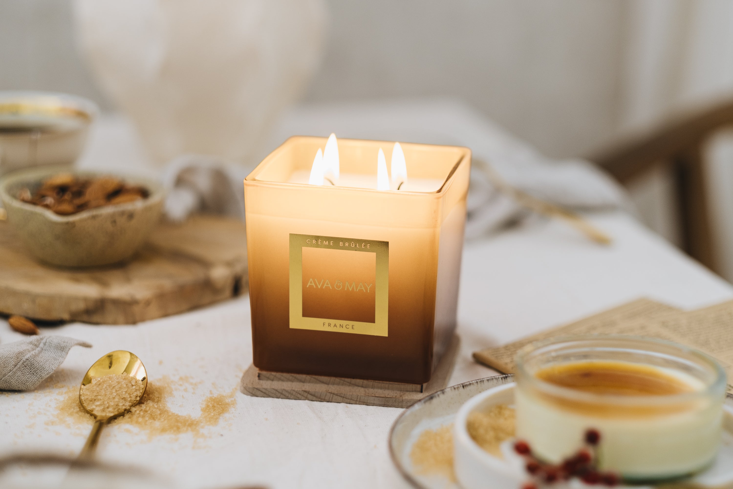 Crème Brûlée Große Duftkerze