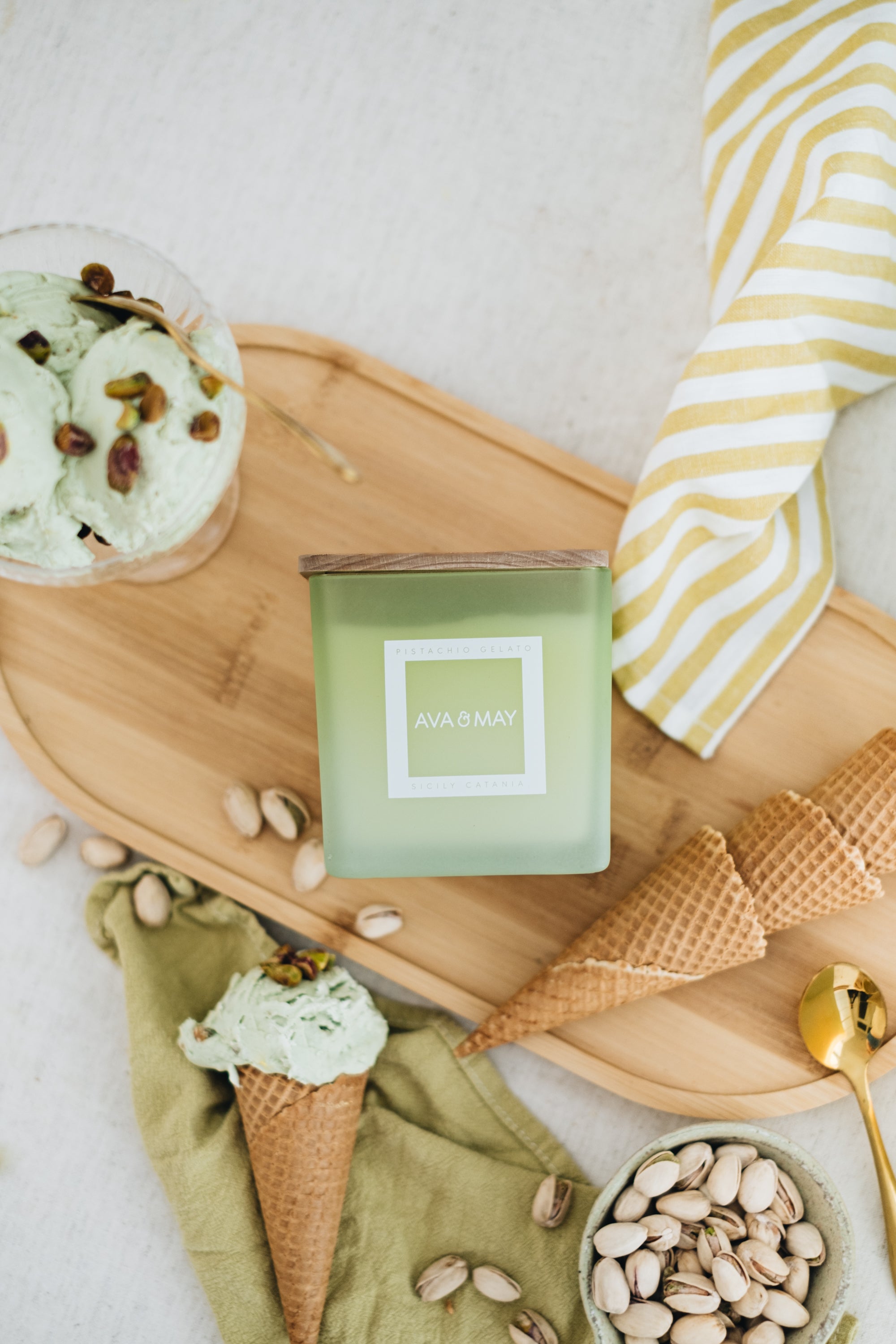 Pistachio Gelato Große Duftkerze