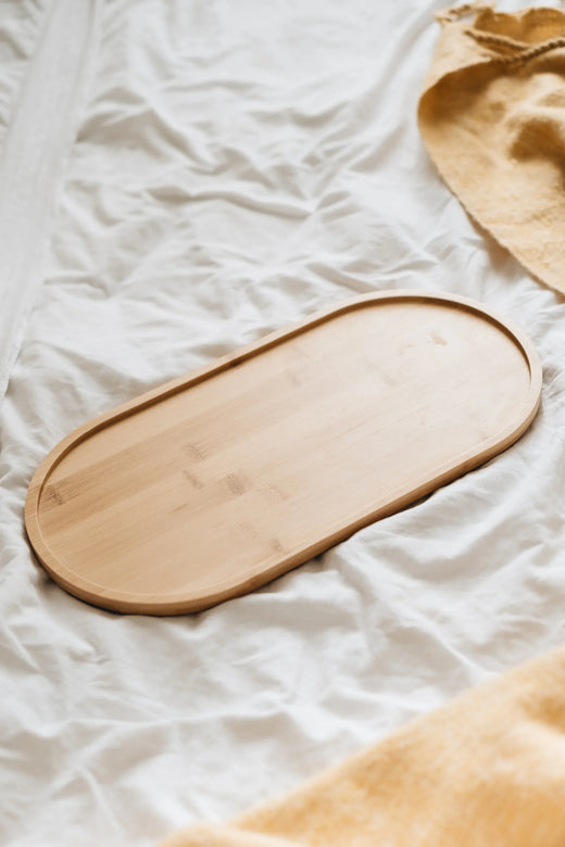 Bambus Dekotablett uas natürlichem Bambus, von AVA & MAY