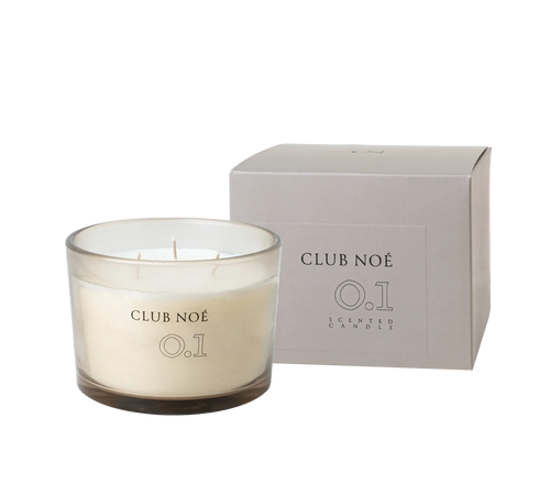 0.1 große Duftkerze mit einer sanfter Jasmin Duftnote in durchsichtigem Glas, von Club Noe