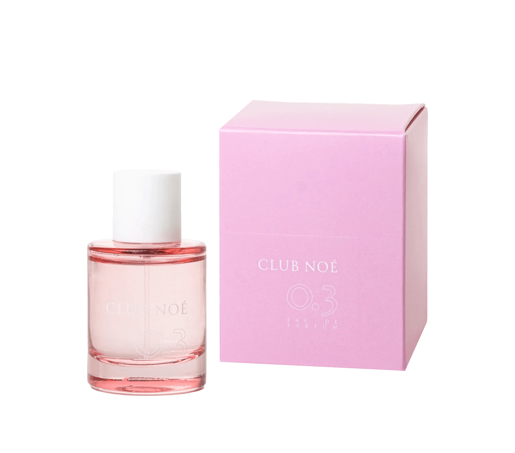 0.3 Eau de Parfum mit einem Hauch von Vanilie-duft in einer rosa Flasche, von Club Noe