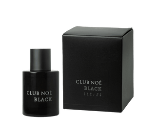 Black Eau de Parfum mit frisch-würzigem Unisex-Duft, in schwarzer Flasche, von Club Noe
