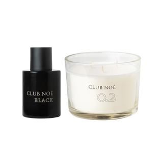 Clean Spirit Set bestehend aus der 0.2 Duftkerze und dem Black Parfum, von Club Noe