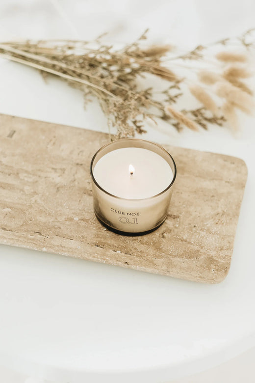 0.1 Duftkerze mit sanfter Jasmin Duftnote in durchsichtigem Glas, von Club Noe