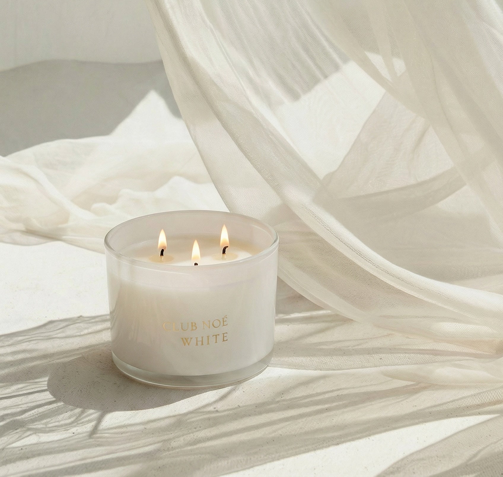 White Große Duftkerze