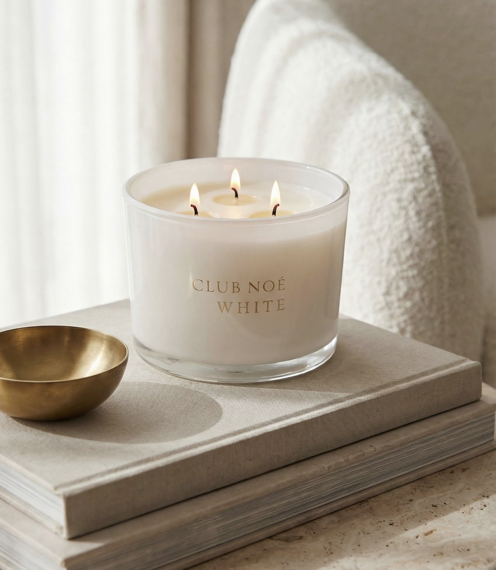 White Große Duftkerze