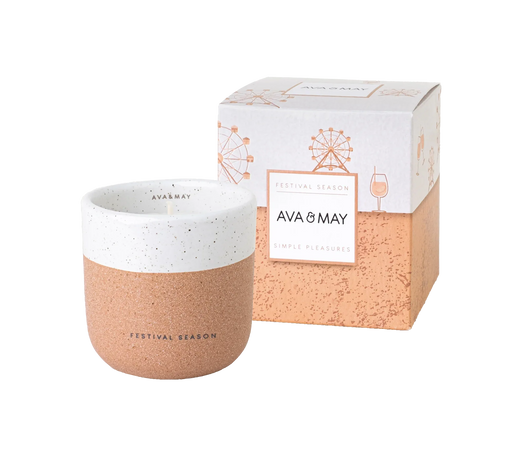 Festival Season Duftkerze mit fruchtiger Duftkerze in Keramikglas, von AVA & MAY