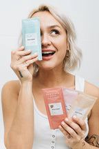 Powdered Soap Discovery Set mit vier unterschiedlichen Seifen-Düften, von AVA & MAY